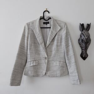 Vintage light grey tweed blazer made in Japan